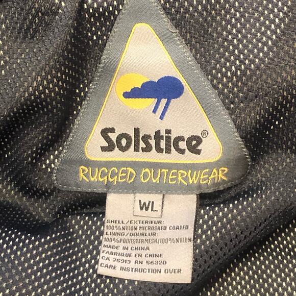 Solstice Microshed Blue Velcro Zippered Ski Snow Jacket Parka Size Large - Picture 16 of 16